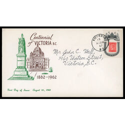 canada stamp 399 1860 b c stamp 5 1962 FDC PC 024