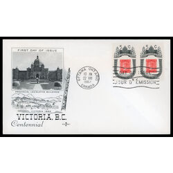 canada stamp 399 1860 b c stamp 5 1962 FDC PC 033