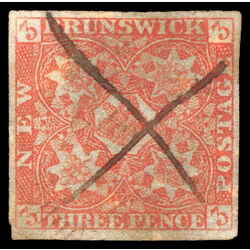 new brunswick stamp 1a pence issue 3d 1851 U VF 010