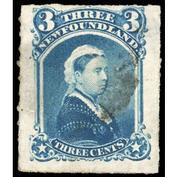 newfoundland stamp 39 queen victoria 3 1877 U F 013