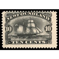 newfoundland stamp 59 schooner 10 1887 M FNH 021