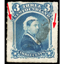 newfoundland stamp 39 queen victoria 3 1877 U F 013