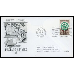 canada stamp 395 resources for tomorrow 5 1961 FDC PC 025