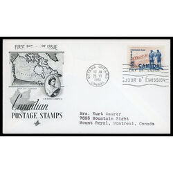 canada stamp 394 power plant 5 1961 FDC PC 008