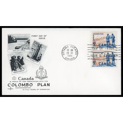canada stamp 394 power plant 5 1961 FDC PC 012