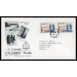 canada stamp 394 power plant 5 1961 FDC PC 013