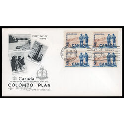 canada stamp 394 power plant 5 1961 FDC BLOCK 014