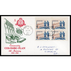 canada stamp 394 power plant 5 1961 FDC UR 015