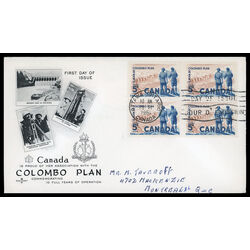 canada stamp 394 power plant 5 1961 FDC BLOCK 018