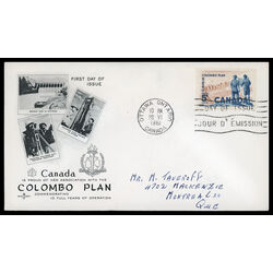 canada stamp 394 power plant 5 1961 FDC PC 017