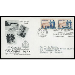 canada stamp 394 power plant 5 1961 FDC PC 019