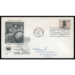 canada stamp 396 students 5 1962 FDC PC 011