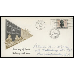 canada stamp 396 students 5 1962 FDC PC 012