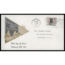 canada stamp 396 students 5 1962 FDC PC 014