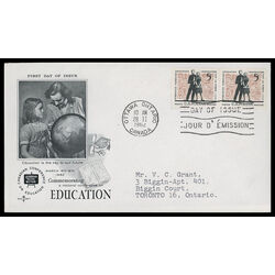 canada stamp 396 students 5 1962 FDC PC 019