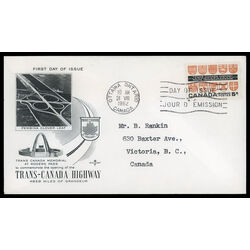 canada stamp 400 provincial coats of arms 5 1962 FDC PC 027