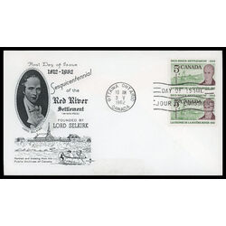 canada stamp 397 lord selkirk 5 1962 FDC PC 024