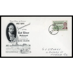 canada stamp 397 lord selkirk 5 1962 FDC PC 025