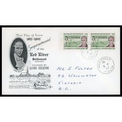 canada stamp 397 lord selkirk 5 1962 FDC PC 027