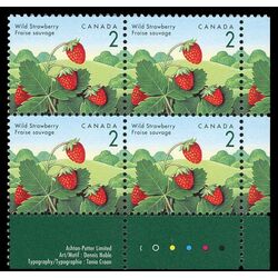 canada stamp 1350 wild strawberry 2 1992 PB LR