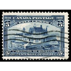 canada stamp 99 champlain s habitation 5 1908 U F VF 082