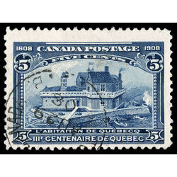 canada stamp 99 champlain s habitation 5 1908 U VF 083