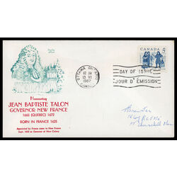 canada stamp 398 talon and colonists 5 1962 FDC PC 014