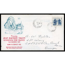canada stamp 398 talon and colonists 5 1962 FDC PC 015