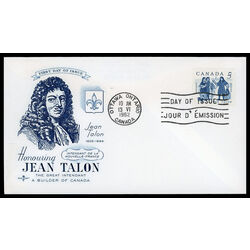 canada stamp 398 talon and colonists 5 1962 FDC PC 019
