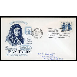 canada stamp 398 talon and colonists 5 1962 FDC PC 025