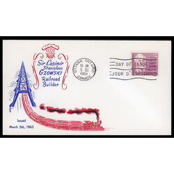 canada stamp 410 sir casimir czowski 5 1963 FDC PC 018