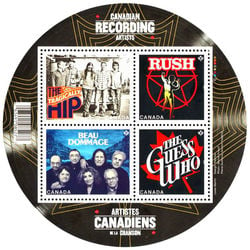 canada stamp 2655 canadian recording artists the bands 2 52 2013