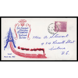 canada stamp 410 sir casimir czowski 5 1963 FDC PC 034