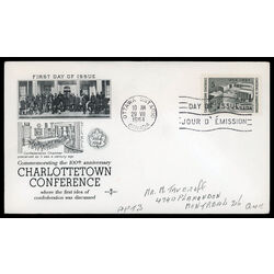canada stamp 431 confederation memorial 5 1964 FDC PC 015
