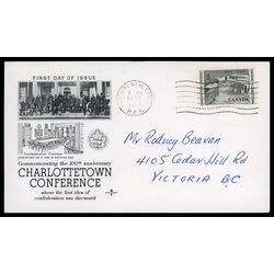 canada stamp 431 confederation memorial 5 1964 FDC PC 016