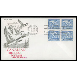 canada stamp 436 jet plane ottawa 8 1964 FDC BLOCK 013
