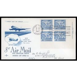 canada stamp 436 jet plane ottawa 8 1964 FDC LR 017