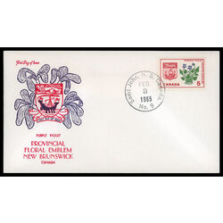 canada stamp 421 new brunswick purple violet 5 1965 FDC PC 011