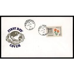 canada stamp 425 saskatchewan prairie lily 5 1966 FDC PC 009