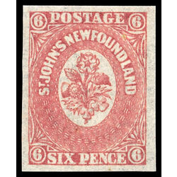 newfoundland stamp 20 pence third issue 6d 1861 M XFNH 009
