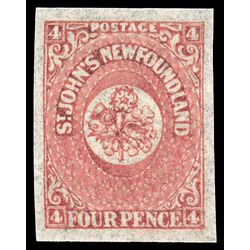 newfoundland stamp 18 pence third issue 4d 1861 M XFNH 003