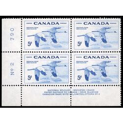 canada stamp 353 whooping cranes 5 1955 PB LL %232