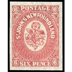 newfoundland stamp 20 pence third issue 6d 1861 M XFNH 010