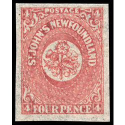 newfoundland stamp 18 pence third issue 4d 1861 M XFNH 004