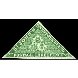 newfoundland stamp 11a pence second issue 3d 1860 M VFNG 027