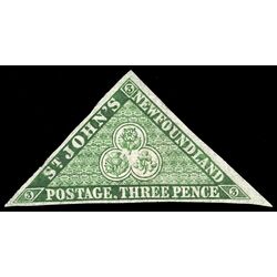newfoundland stamp 11ai pence second issue 3d 1860 M VF 004