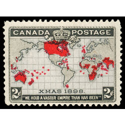 canada stamp 85 imperial penny postage christmas 2 1898 M F VF 053