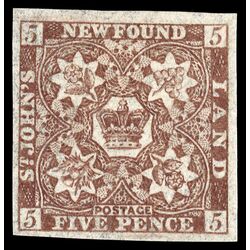 newfoundland stamp 15a pence third issue 1d 1861 M VF 012