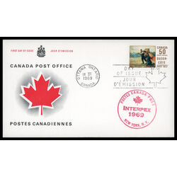 canada stamp 492 suzor cote 50 1969 FDC PC 017