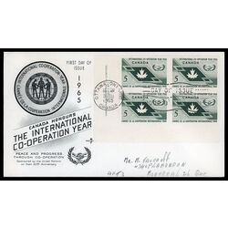 canada stamp 437 maple leaf and icy symbol 5 1965 FDC LL 013